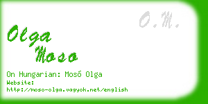 olga moso business card