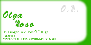 olga moso business card